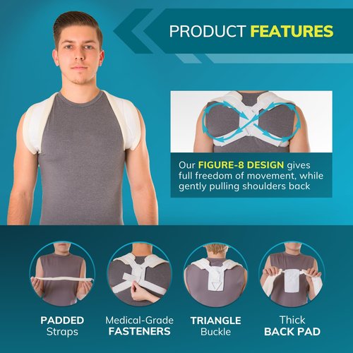 BraceAbility Pediatric Clavicle Fracture Figure-8 Brace for Broken Collarbone in Small Children (XS)