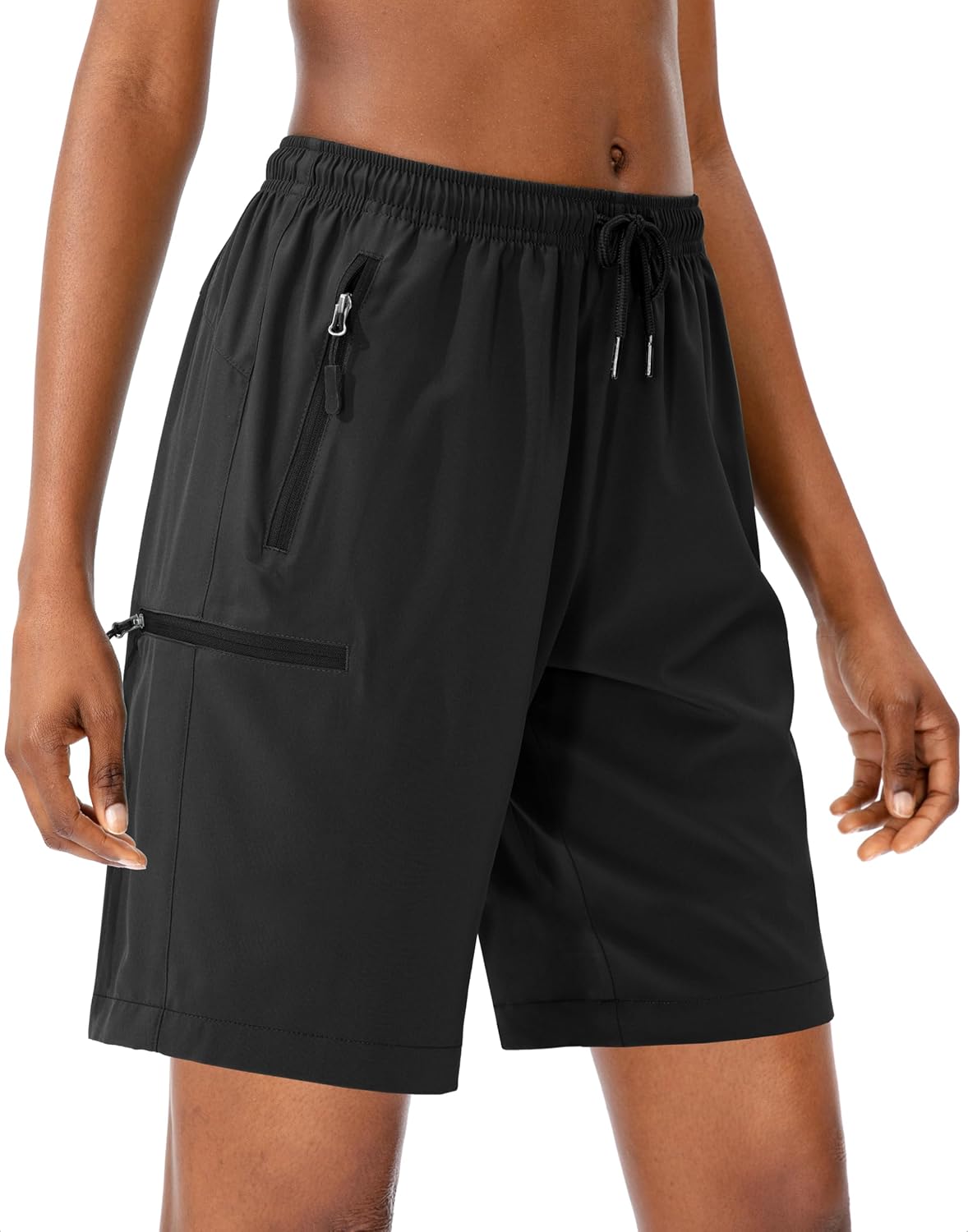 SANTINY Women's Hiking Cargo Shorts - Quick Dry & Lightweight | 5''/7''/9'' Sizes with Zipper Pockets