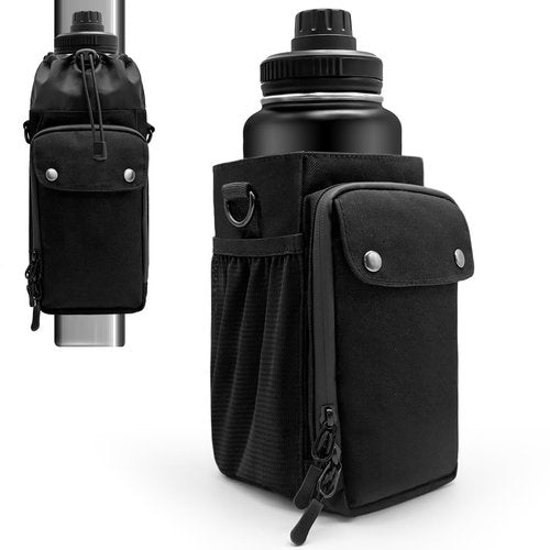 Heavy-duty Magnetic Gym Bag for Men &Women with Multiple Pockets,Magnetic Bottle Bag Included 4 Built-in Strong Magnets, Ideal for Gym,Sports Activities (Black,No Bottle)