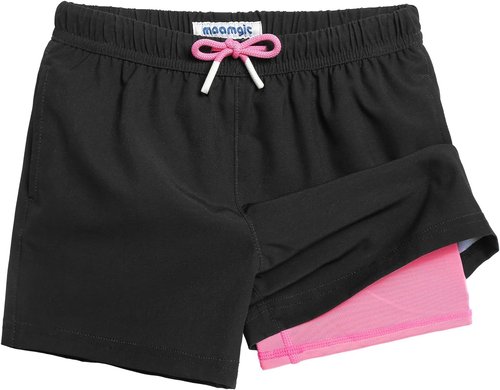 Maamgic Boys Swim Trunks - Toddler Stretch Swim Shorts with Compression Liner | Comfortable Fit