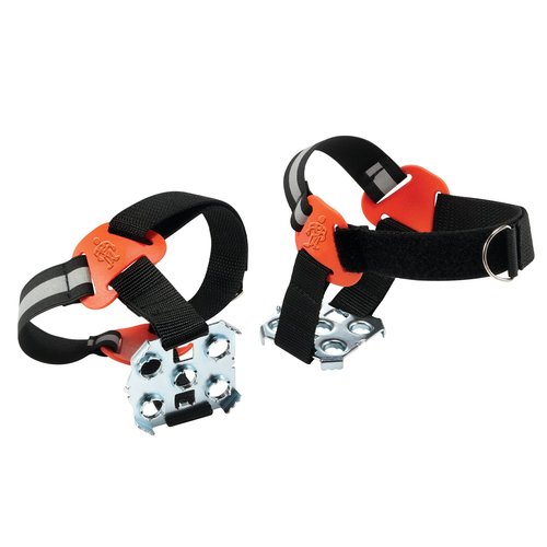 Ergodyne TREX 6315 Strap-On Heel Traction Cleat Grips Ice and Snow, Easily Attaches Over Heel of Shoe/Boot with Steel Plate to Provide Anti-Slip Solution, X-Large,Black