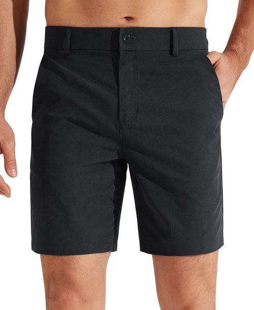 Libin Men's Golf Shorts - Lightweight Quick-Dry Casual Shorts | 7"/9" Water-Resistant Flat Front Design