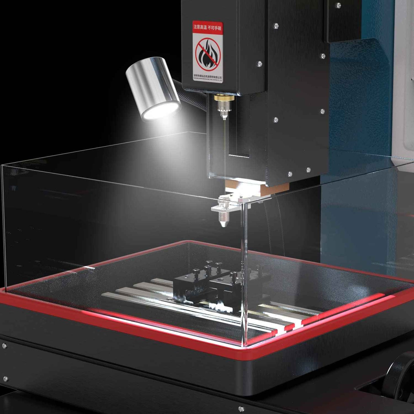 12T Magnetic Work Light, IP65 Water Proof Led Machine Light, 23in Flexible Gooseneck lamp with Strong Magnetic Base for Lathe Milling Drill Press Industrial Lighting 120V