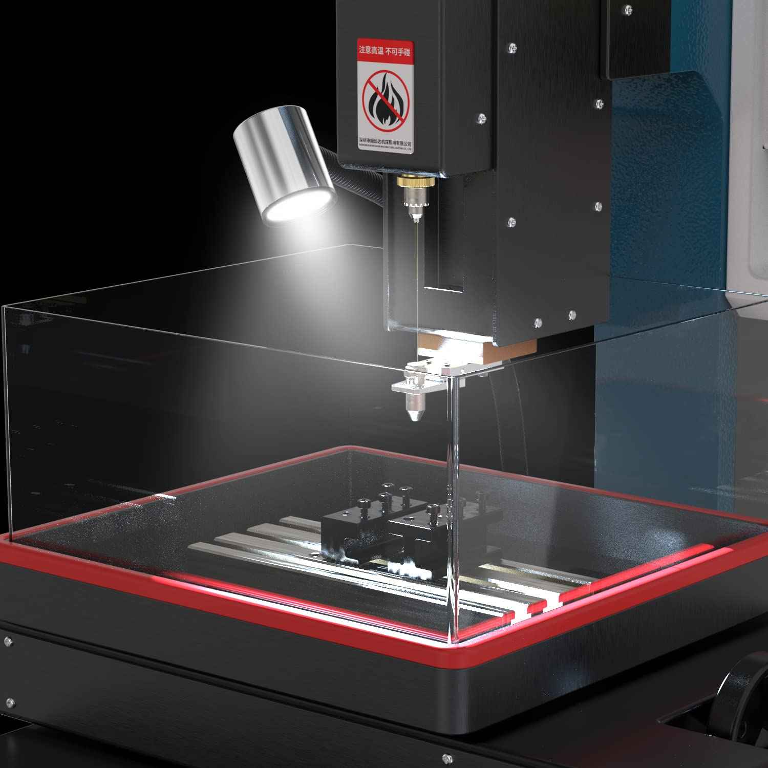 12T Magnetic Work Light, IP65 Water Proof Led Machine Light, 23in Flexible Gooseneck lamp with Strong Magnetic Base for Lathe Milling Drill Press Industrial Lighting 120V