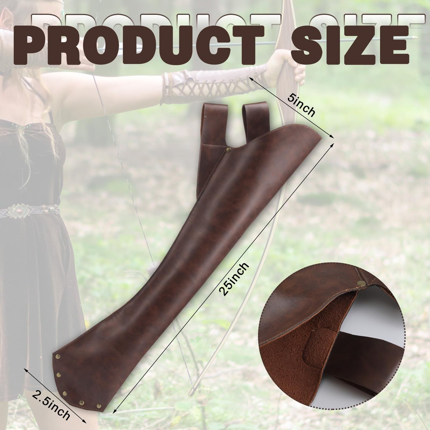 Eccliy Leather Hip Quiver for Arrows Archery Hunting Quiver Arrow Holder Handmade Archer Accessories for Shooting Targeting, Training