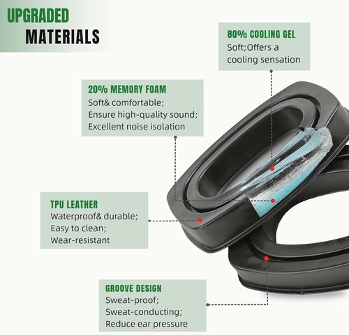 Howard Leight Gel Ear Pads - Replacement Cushions for Impact Sport, Pro, Sync & Lightning Earmuffs