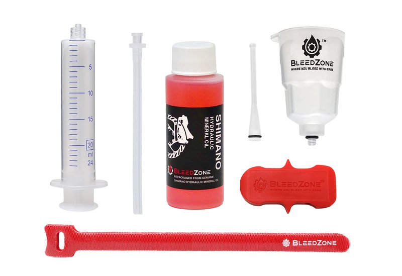 BleedZone Shimano Brake Bleed Kit with 60ml Mineral Oil - Hydraulic Brake Kit for Shimano Disc Brakes, Bike Brake Bleeder Kit, MTB Brake Bleed Kit, and Mineral Oil Brake Maintenance