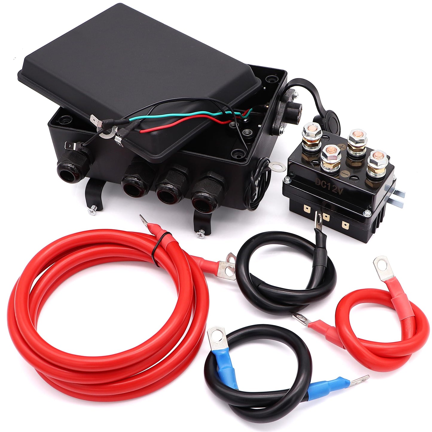 Torkettle 12V 500A Winch Solenoid Contactor Relay and Box for 8000lbs-17000lbs ATV UTV Winches