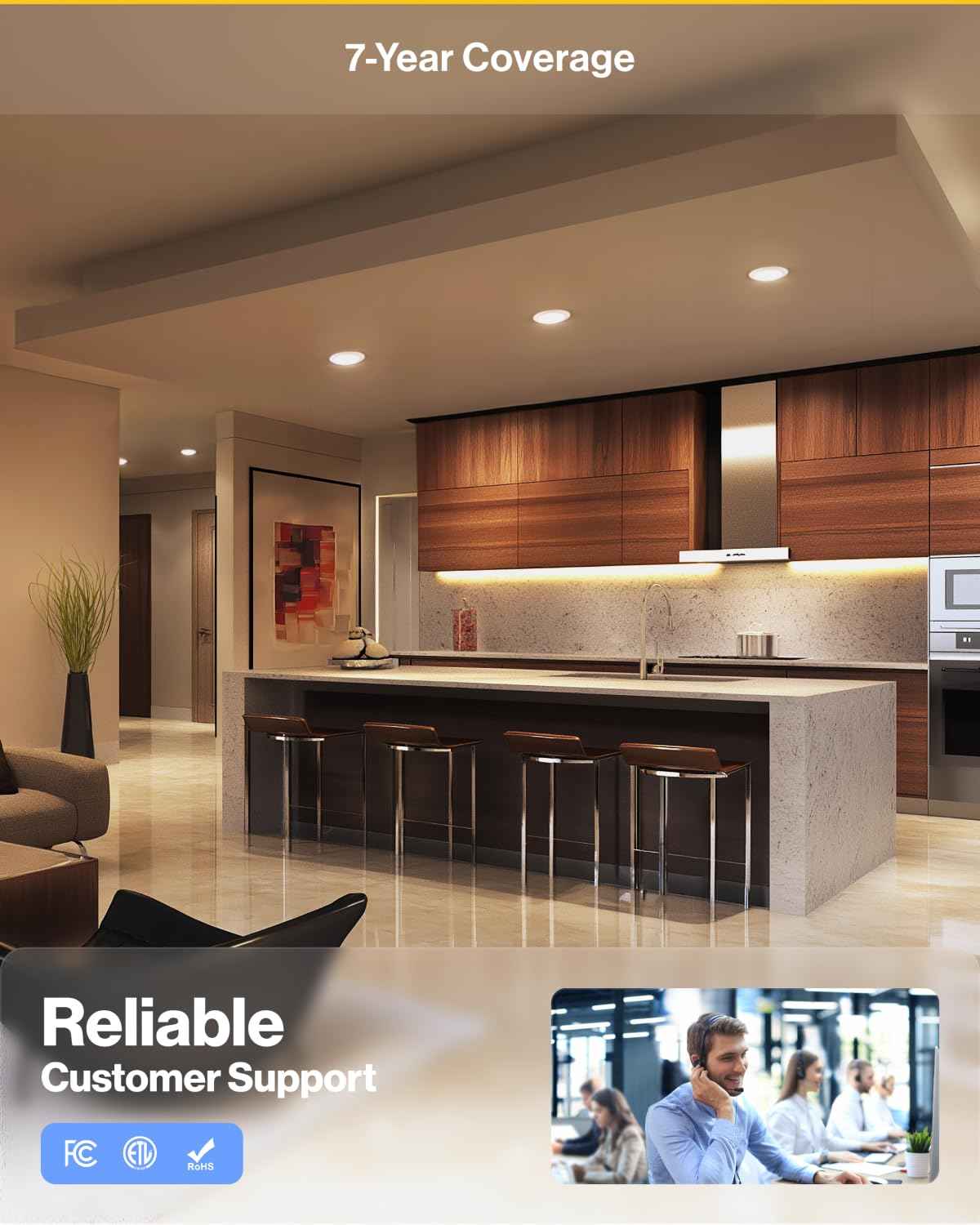 Sunco LED Disc Lights Ceiling 6 Inch, Flush Mount Disk Light, Recessed Can Lighting, 1050 LM, 15W (75W Equivalent), Selectable CCT 3000K/4000K/5000K/6000K/6500K, Dimmable, Damp Rated ETL 2 Pack.