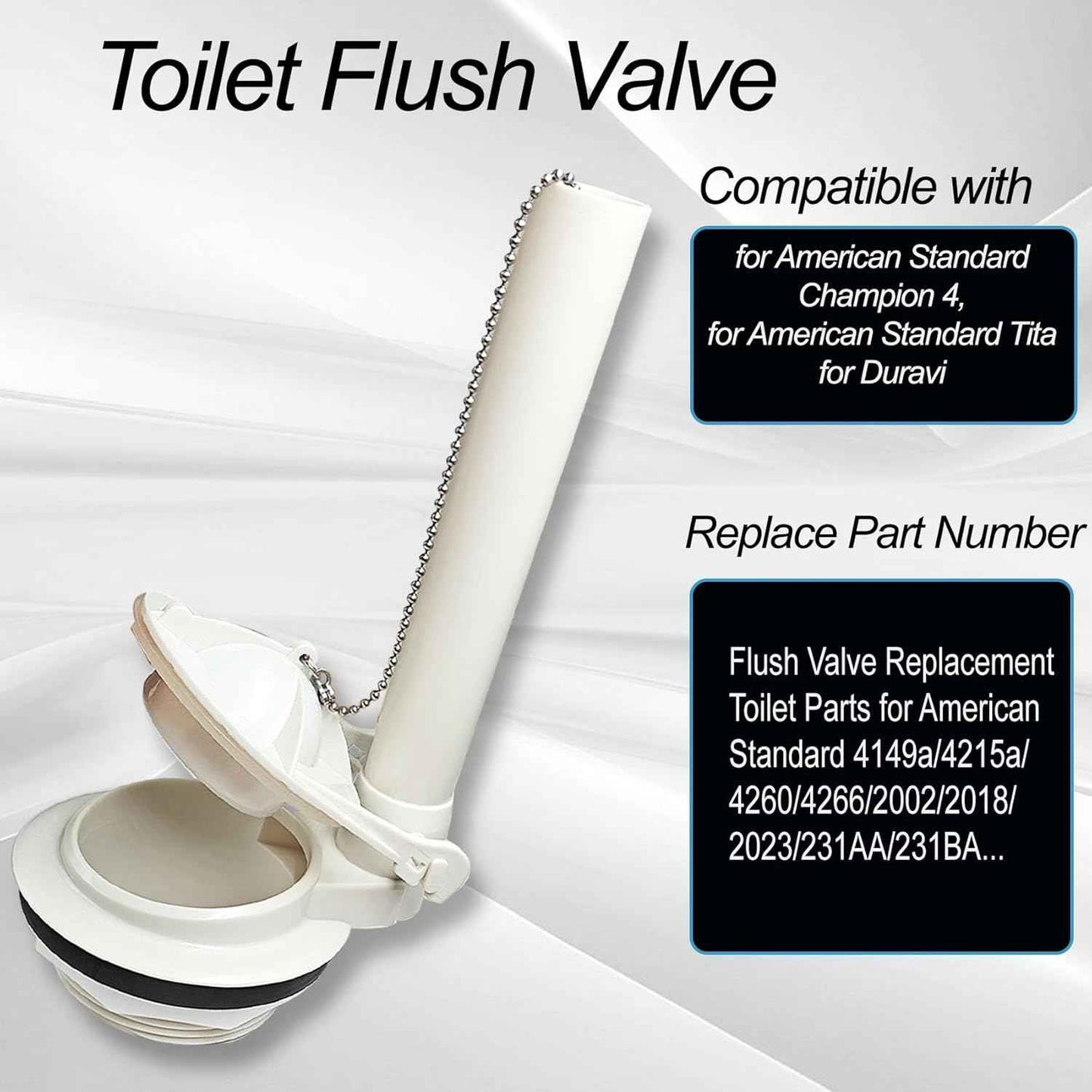 American Standard Champion 4 Toilet Flush Valve Replacement Kit - Includes Flapper & Gasket