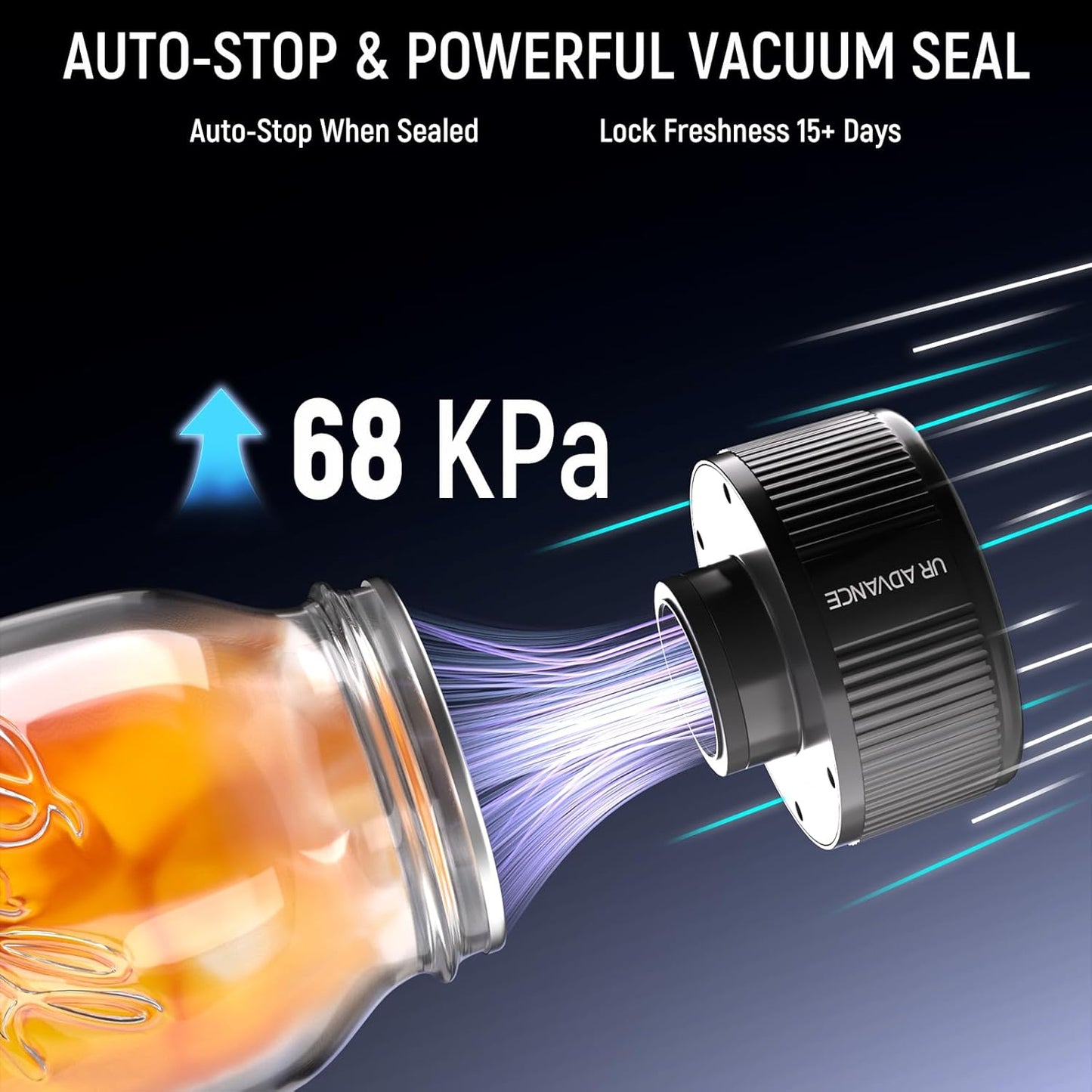 Skiennix 3-in-1 Electric Mason Jar Vacuum Sealer Kit - Auto-Stop Design, 4-Hour Battery Life | Ideal for Jars, Bags & Leftovers
