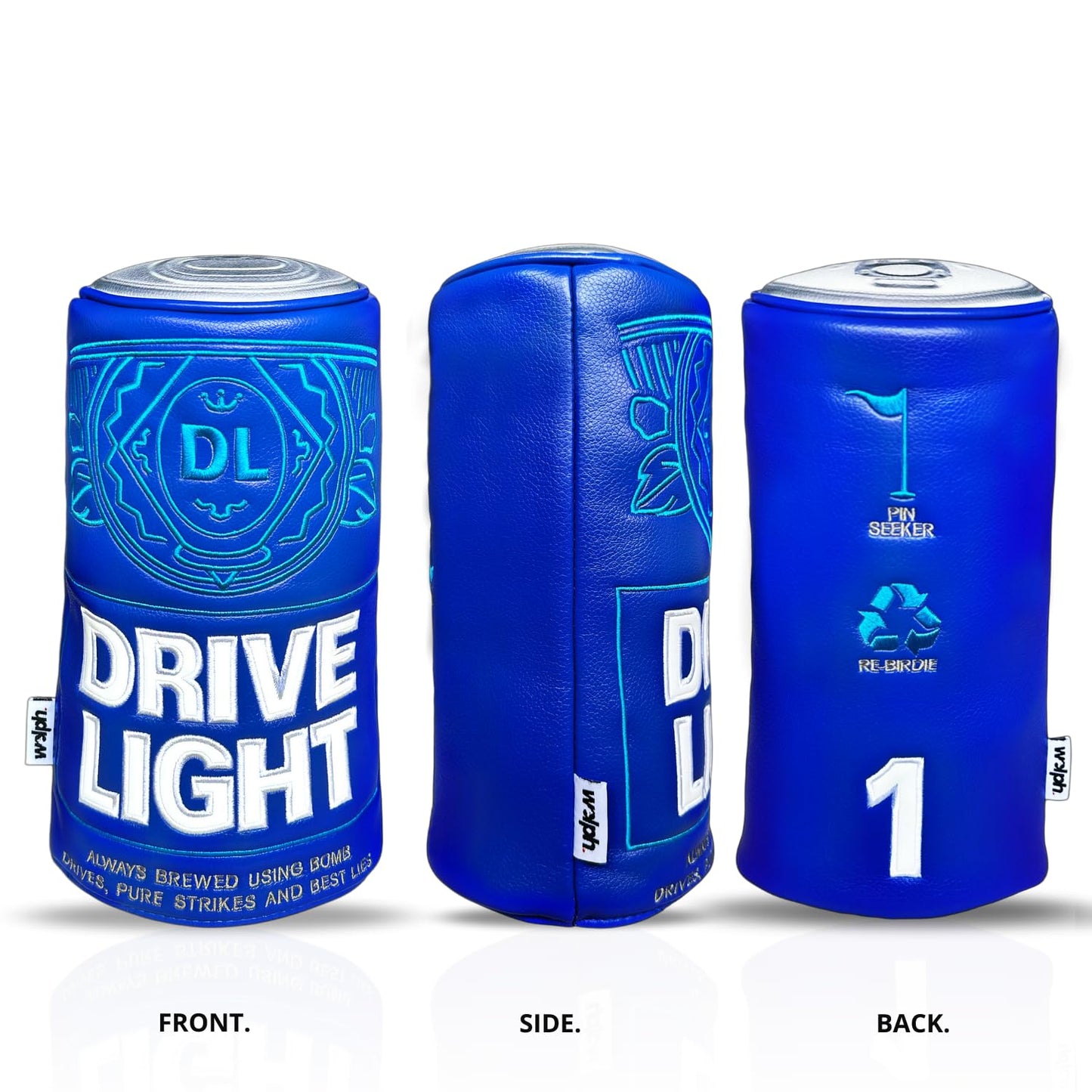 Wolph Drive Light Golf Driver Head Covers - Funny Driver Headcover - Premium Leather - Animal Golf Club Covers - Golf Accessories for Men and Women, Fits Any Size.