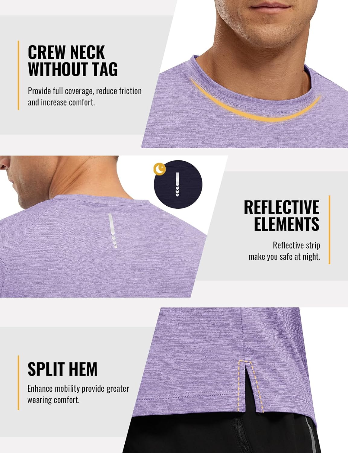 Rdruko Men's Dry Fit Workout Shirts - Moisture-Wicking Short Sleeve Athletic Tees | Perfect for Gym & Running
