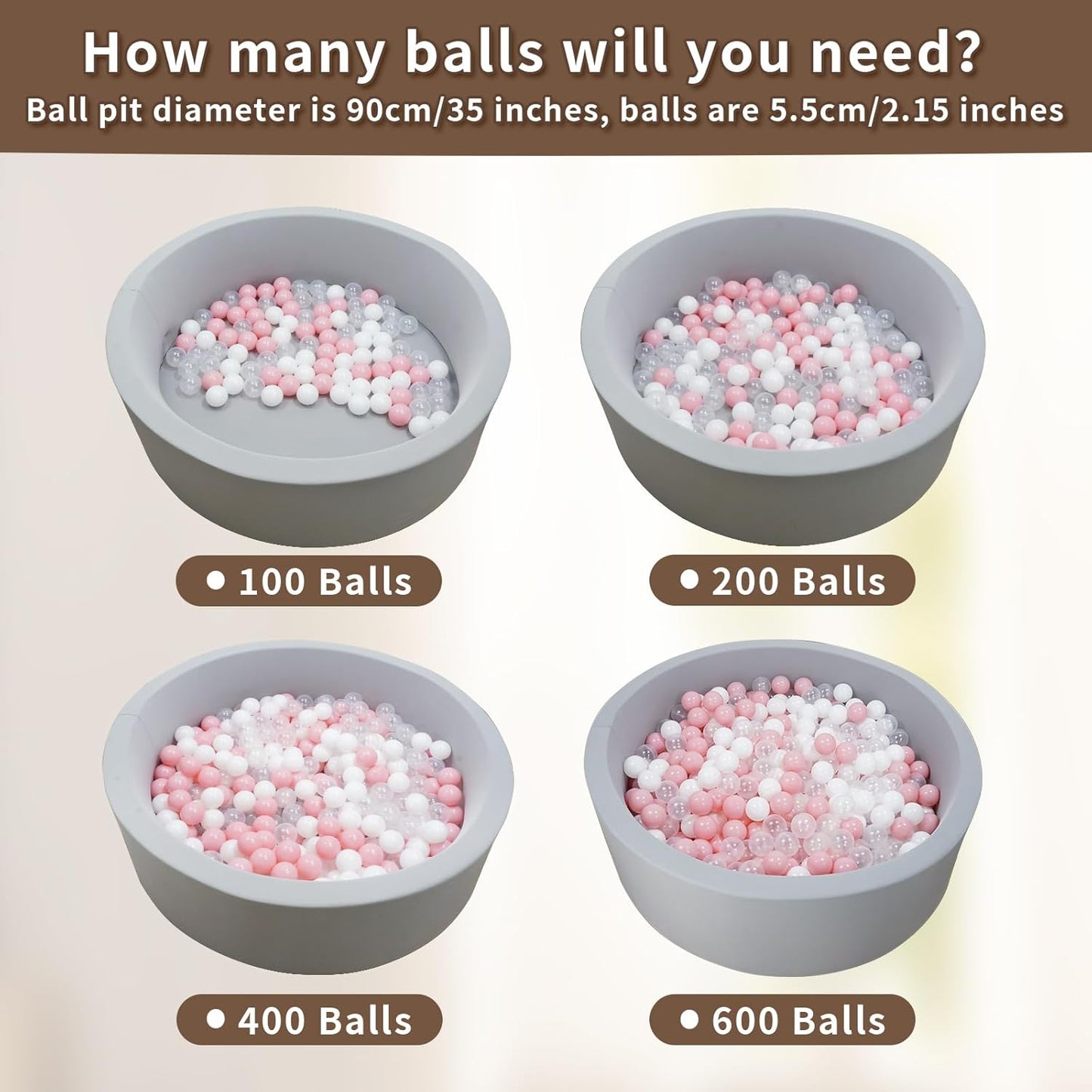 Skiennix Ball Pit Balls - BPA-Free, Crush-Proof Plastic Balls for Kids & Pets | 2.15 Inch, Pack of 100, 200, or 500