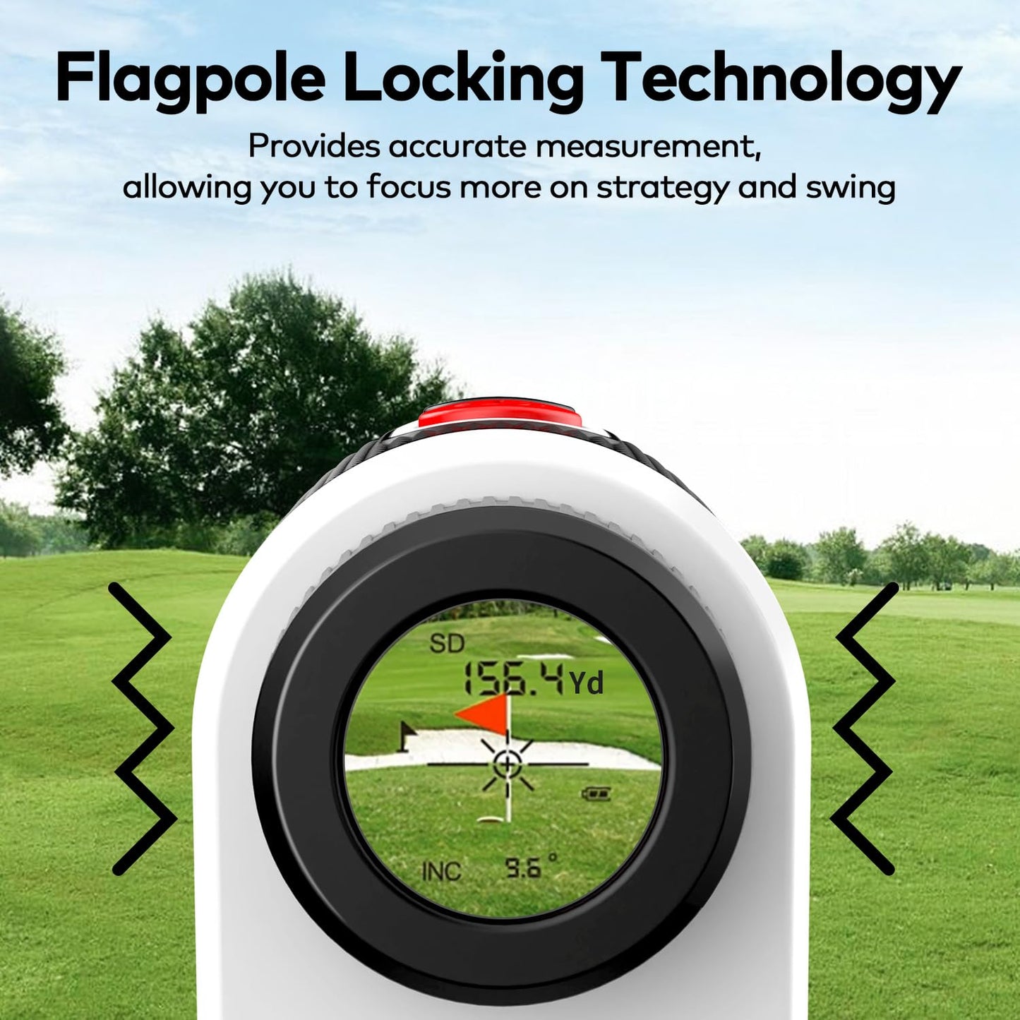 Golf Rangefinder with Slope and Magnetic, 1200/1500 Yards Range Finder Golf, 7X Magnification Flag Lock, Rechargeable Distance Measurment Device Accessory for Men (Black, 1200 Yards)