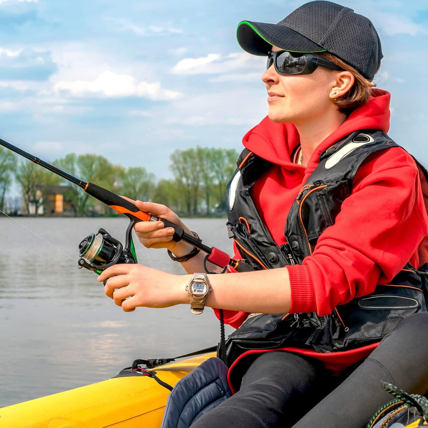 Skiennix Paddle Leash - Innovative Gel Grip Rod Holder for Kayaking & Canoeing | Durable Bungee Design
