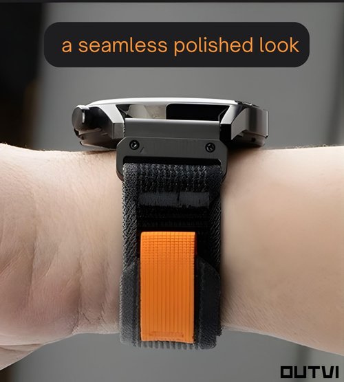 OUTVI Trail Loop Nylon Band compatible with garmin fenix 5x 6x 7x 3 hr 26mm quick fit bands Epix Pro Gen 2 51mm Enduro 2 D2 Delta PX BRAVO Charlie Rugged Braided Elastic Weave Strap men women GRAY