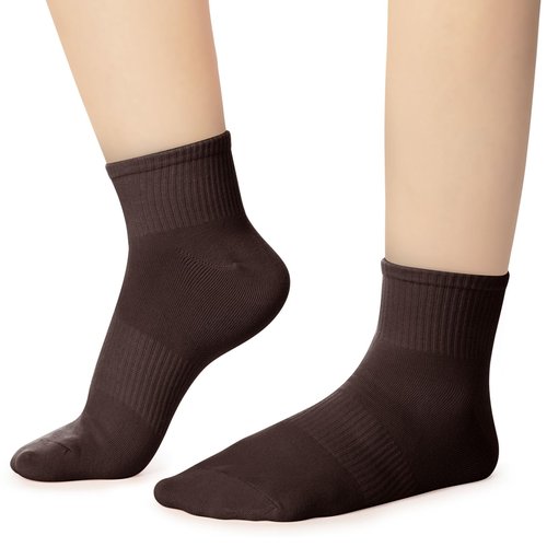 COZYOFFI Natural Ankle Socks for Women: 6 Pairs Cotton Running Athletic Socks