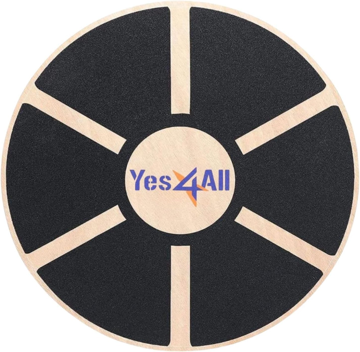 Yes4All 300lbs Wooden Wobble Board - 360-Degree Balance Trainer for Adults | Anti-Skid Design