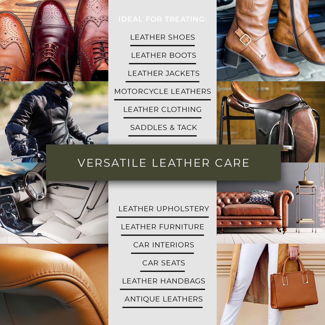 Renapur Natural Leather Cleaner Spray – Deep-Cleaning & Conditioning Formula for all your Leather, including Sofas, Car Interiors, Footwear, Clothing & Saddles & Tack. (8.5 fl.oz) - Packaging May Vary