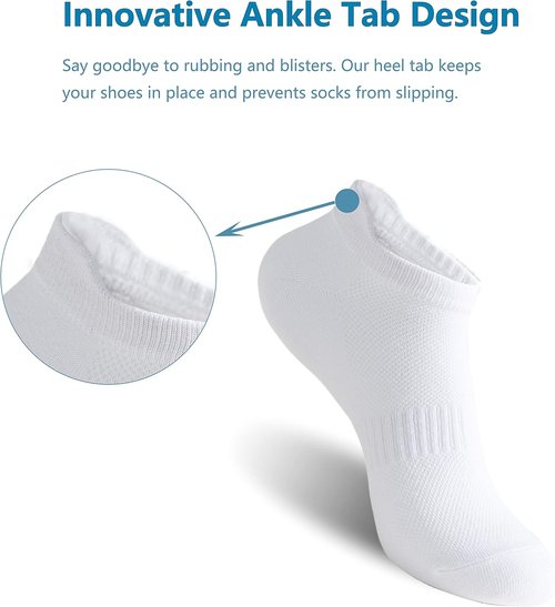 Irisbear Women's Ankle Socks - 6 Pairs Low Cut No-Show Athletic Running Socks
