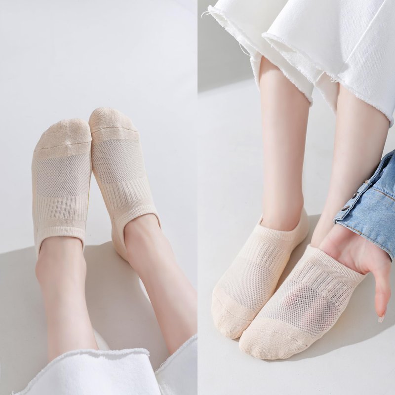 EPEIUS Thick No Show Socks for Women Athletic Ankle Socks Cushioned Running Low Cut Non Slip Invisible Liner Size 5-8 (All Black White Nude 6 Pairs M)