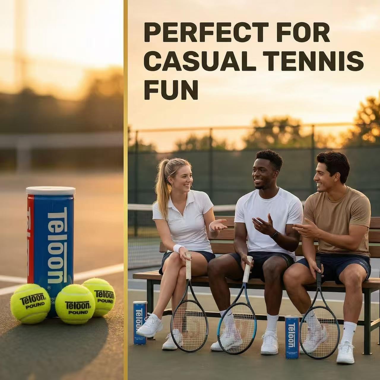 Teloon Tennis Balls - Professional Tournament Quality | Ideal for Competitive Play