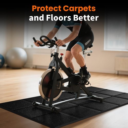 Fitnex Treadmill Mat - Non-Slip Waterproof Protection for Carpet & Hardwood Floors | 79x39 Inches