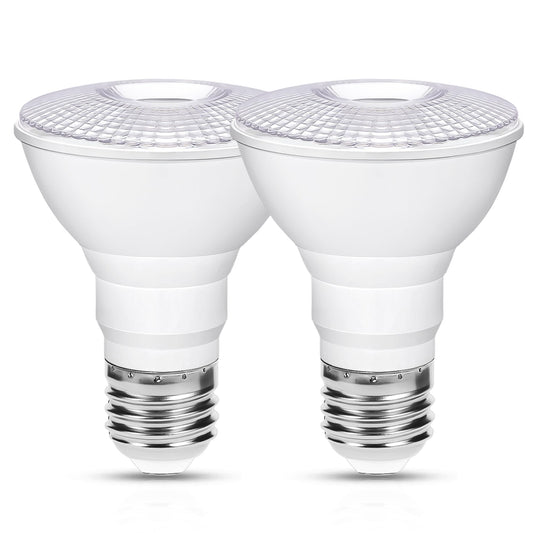 Flaspar PAR20 LED Flood Light Bulb 5000K Daylight White Dimmable Outdoor, 75W Equivalent 8W PAR20 Bulbs, E26 Medium Base, 60° Beam Reflector Flood Lights for Porch Lights, Patio, Garden, 2 Pack