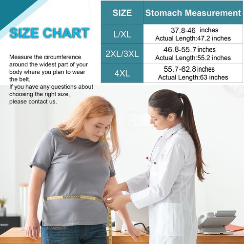 Abdominal Binder Post Surgery Plus Size | Postpartum Belly Band Wrap | Post C Section Belly Binder | Stomach Compression Hernia Belt For Men or Women Hernia Surgery, Natural Birth, Abdominal Injuries,Hysterectomy (2XL/3XL)