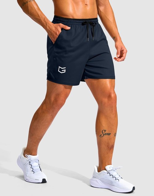 G Gradual Men's Athletic Running Shorts - Lightweight Quick-Dry with Zipper Pocket | 5"/7" Sizes for Gym & Tennis