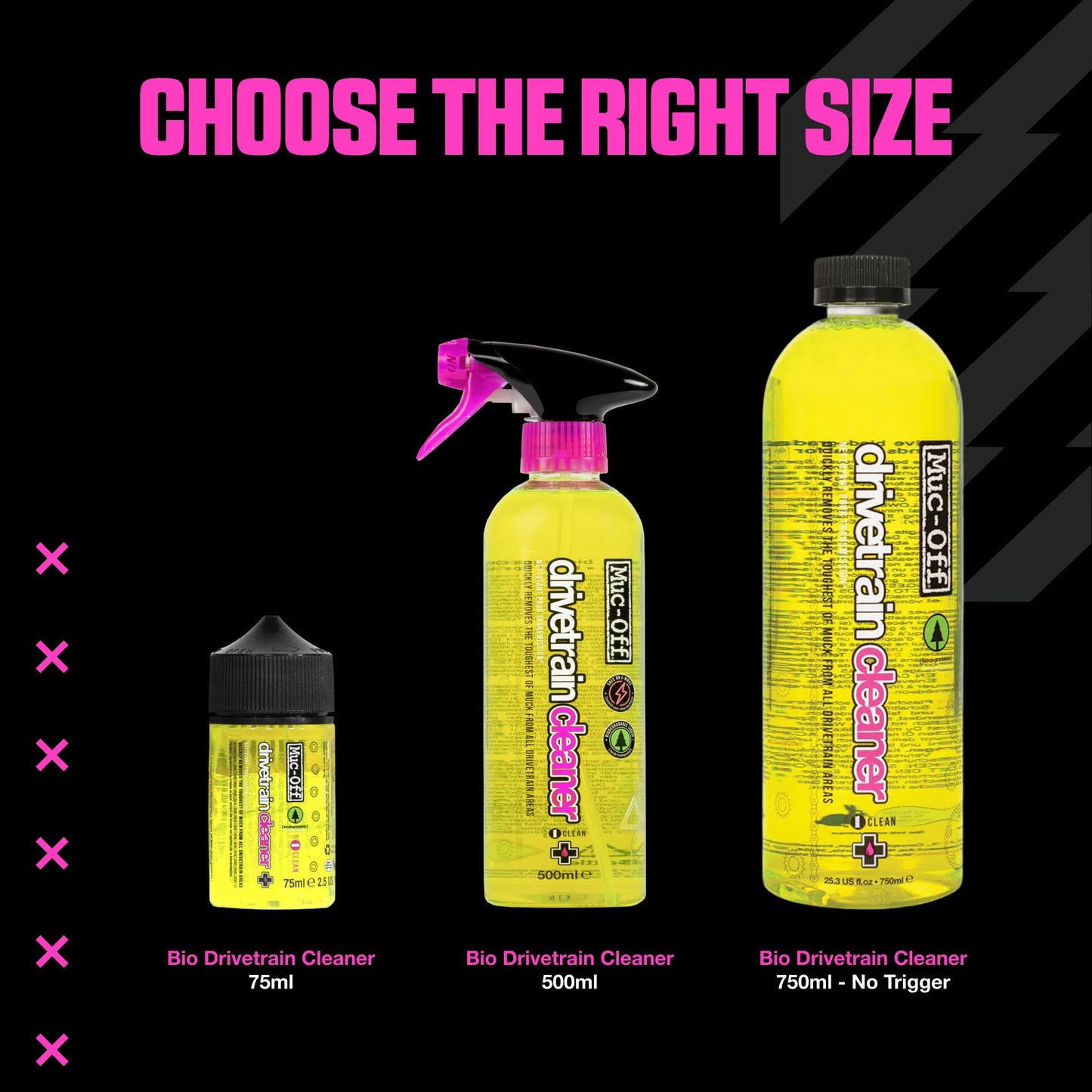 Muc-Off Drivetrain Cleaner, 25.3 fl oz - Effective Bike Chain Cleaner and Bike Chain Degreaser Spray - Bike Cleaner for MTB/Gravel/Road/BMX