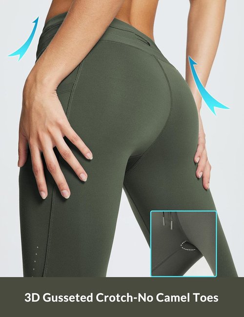 Baleaf Women's Fleece Lined Leggings - Water Resistant Thermal Tights for Skiing & Hiking | High Waisted, Pockets
