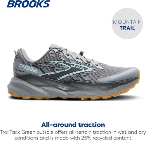 Brooks Men's Cascadia 19 Trail Running Shoes - Lightweight Comfort for Mountain Adventures