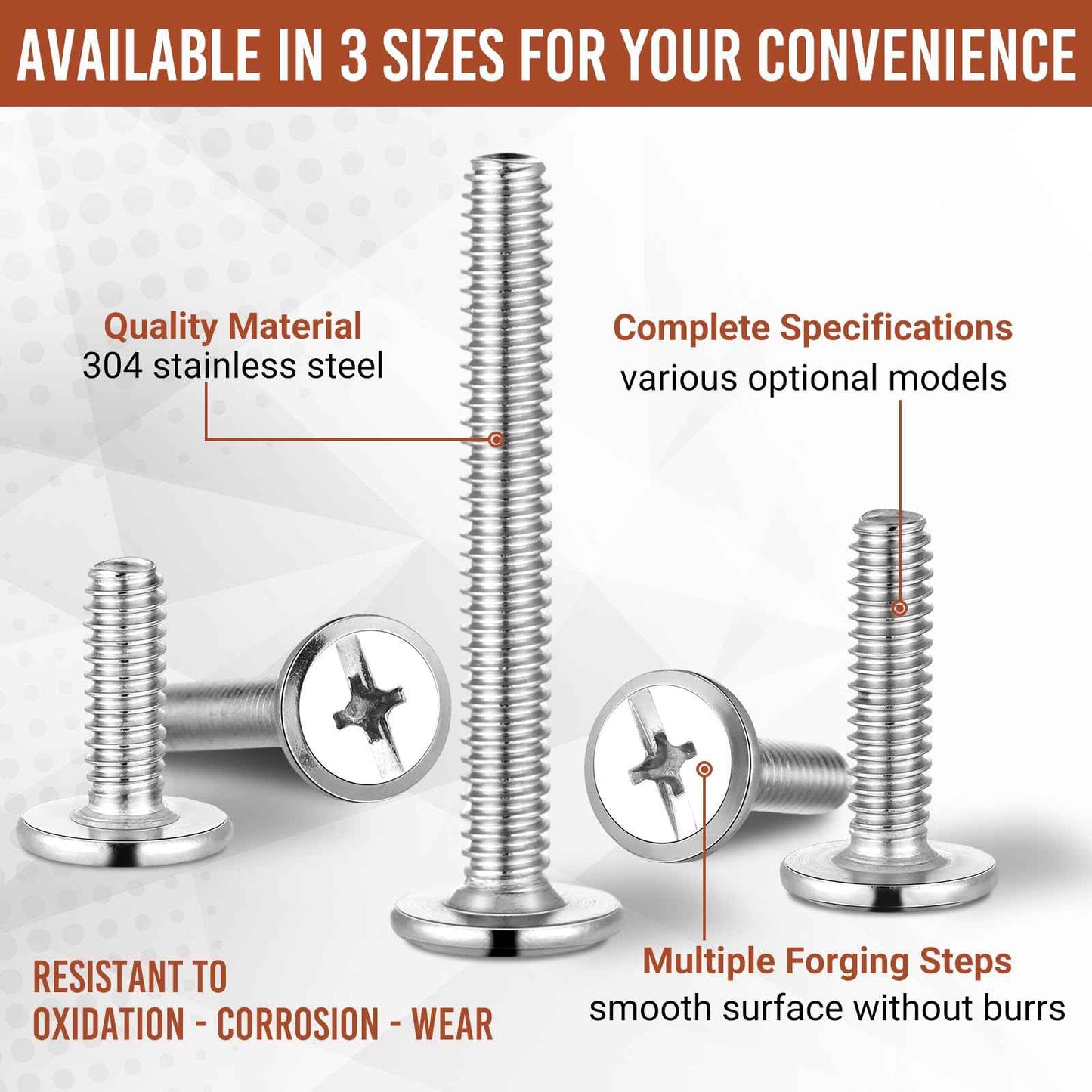 Blulu 100 Pcs 1/4"-20 Hurricane Shutter Bolts, Sidewalk Screws Bolts, 304 Stainless Steel, for Installing Hurricane Panels to Storefronts and Sliding Glass Doors (1/4"-20 x 1)