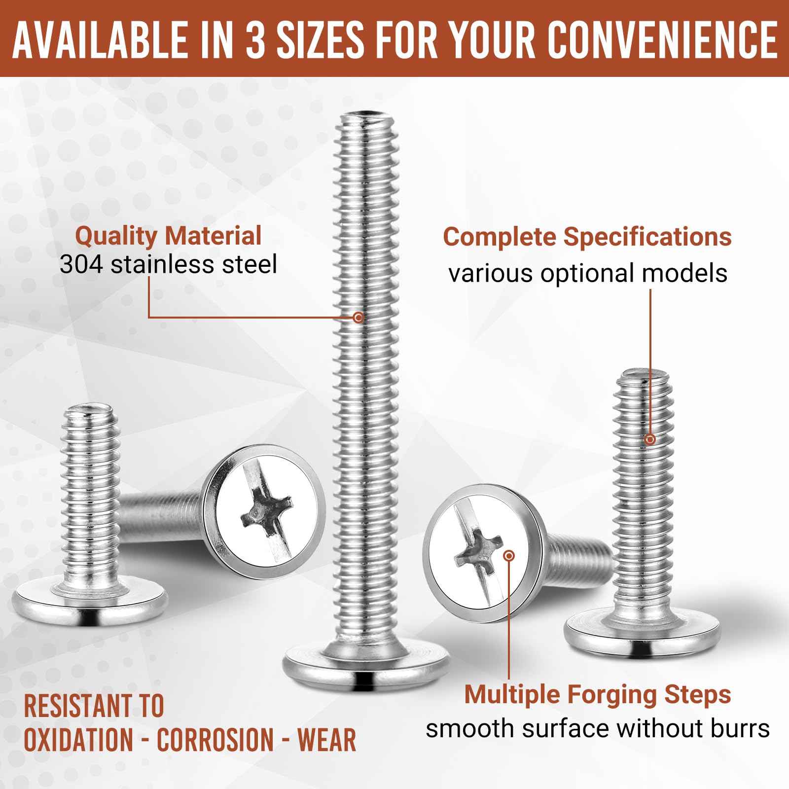 Blulu 100 Pcs 1/4"-20 Hurricane Shutter Bolts, Sidewalk Screws Bolts, 304 Stainless Steel, for Installing Hurricane Panels to Storefronts and Sliding Glass Doors (1/4"-20 x 1)