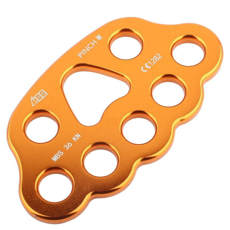 Uxsiya 36KN 8 Holes Outdoor Rigging Plate Rock Climbing Multi Anchor Point Connector Gear for Secure Climbing Adventures