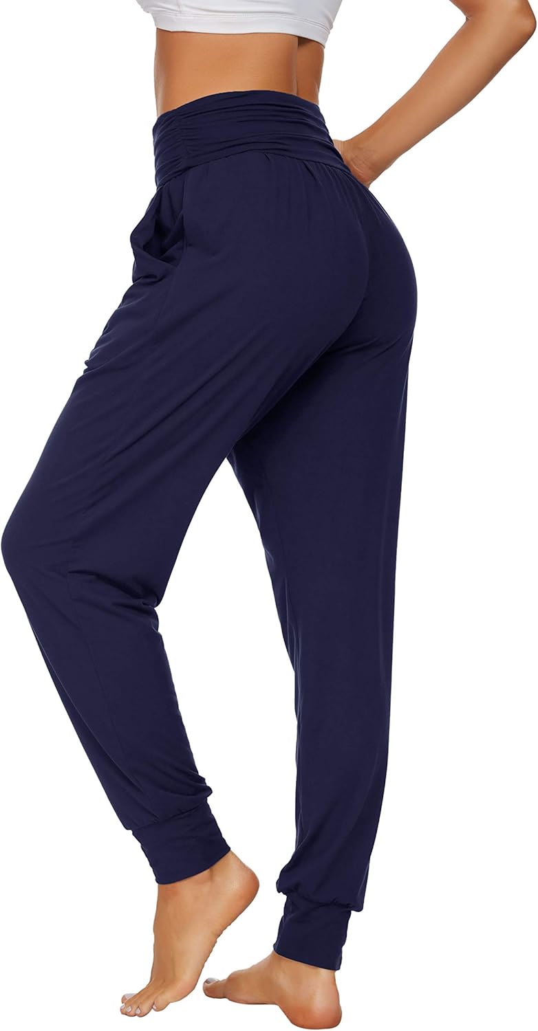 UEU Women's Cozy Yoga Joggers - Comfy Loose Workout Sweatpants with Pockets | Ideal for Lounge & Fitness