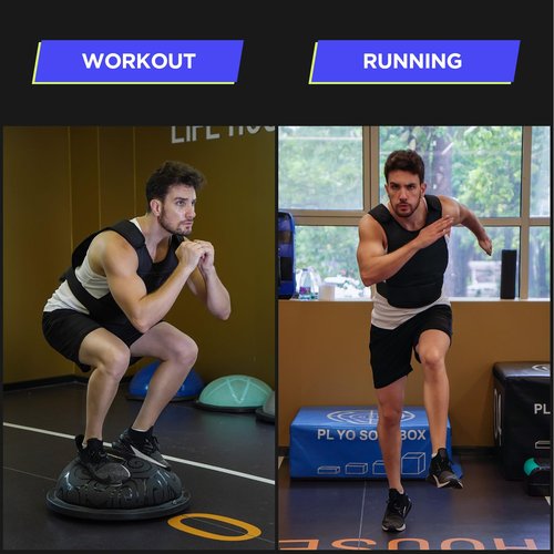 M Mike Sport Adjustable Weighted Vest Men 13-22lbs Body Weight Vests Fast Adjust Weight Vest for Women Workouts Equipment for Strength Training Running (Adjustable 13~22LB)