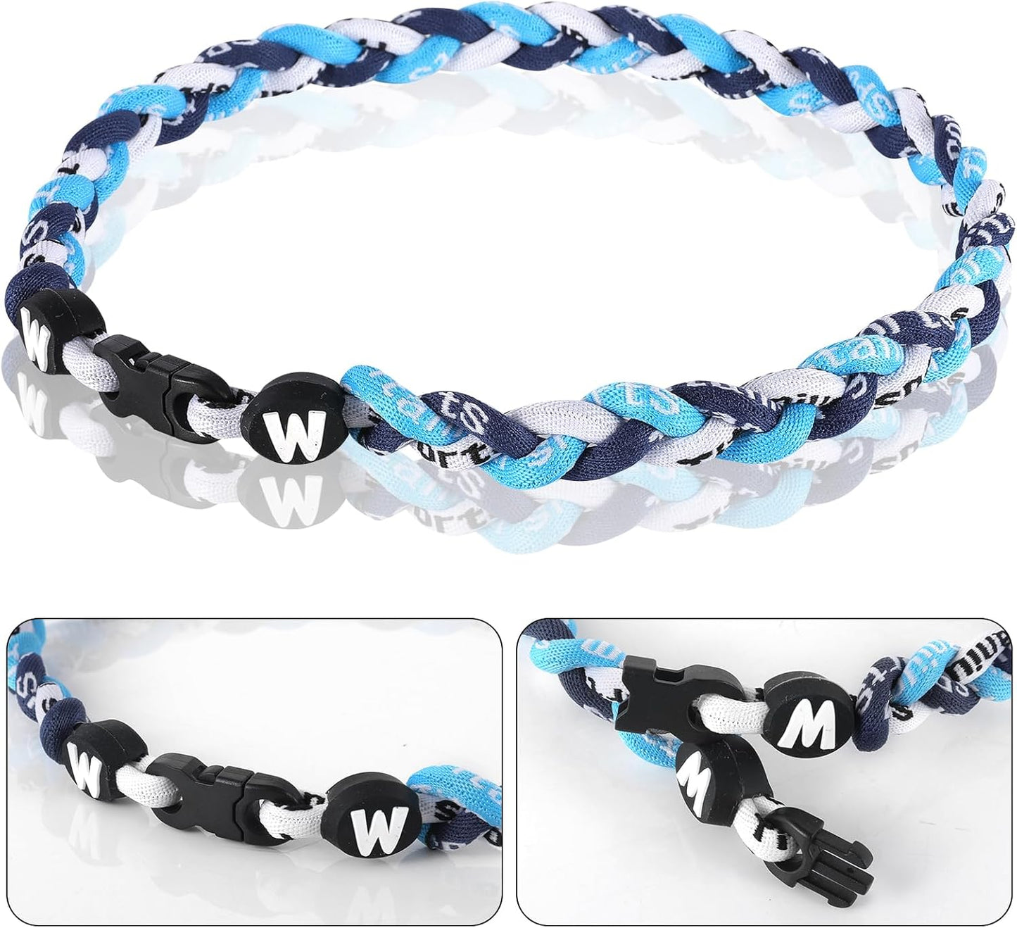 Willtok Premium Baseball Necklace - 18-Inch Nylon Tri-Braided Tornado Design for Stylish Fans