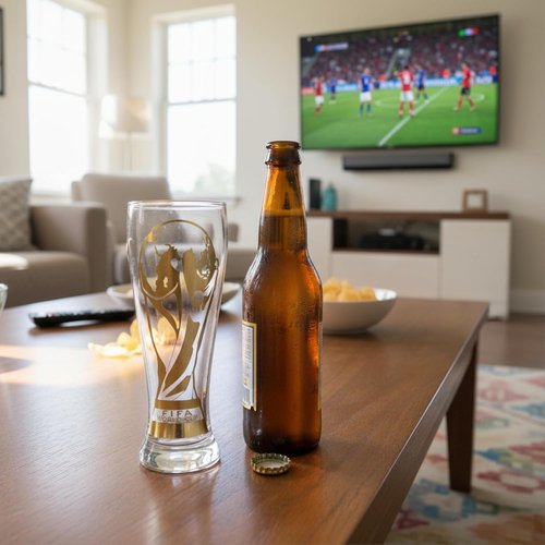 FIFA World Cup 2026 Trophy Beer Glass - 11oz Collector's Edition - Durable & Elegant Design