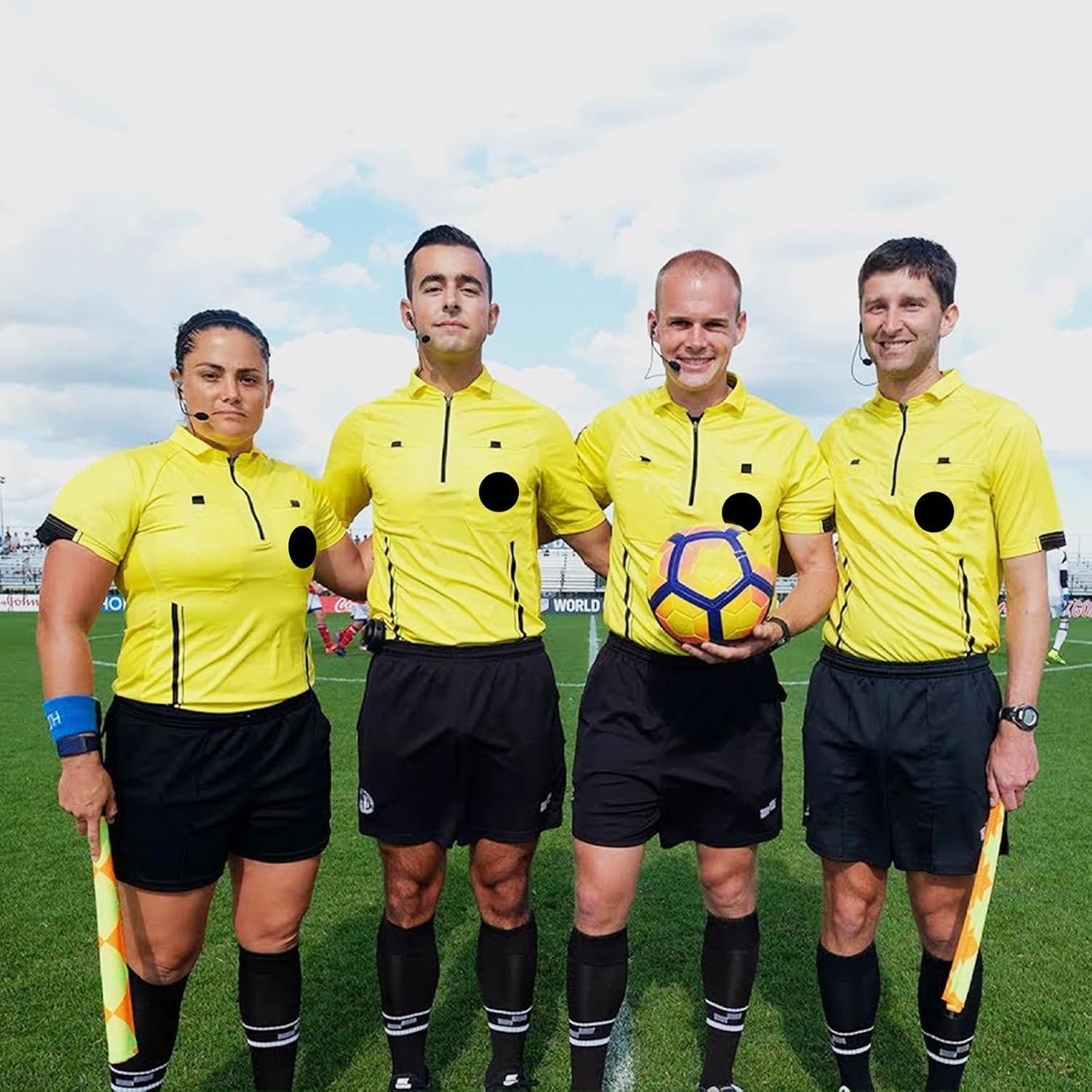 VKT Soccer Referee Shirt - Official Short Sleeve Jersey Kit for Men & Women | Perfect Halloween Costume