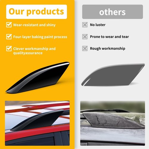 Car Roof Rack End Caps Compatible with Toyota 4Runner 4WD N210 2003 2004 2005 2006 2007 2008 2009 Roof Rail End Cap Shell Protection Roof Rack Accessories