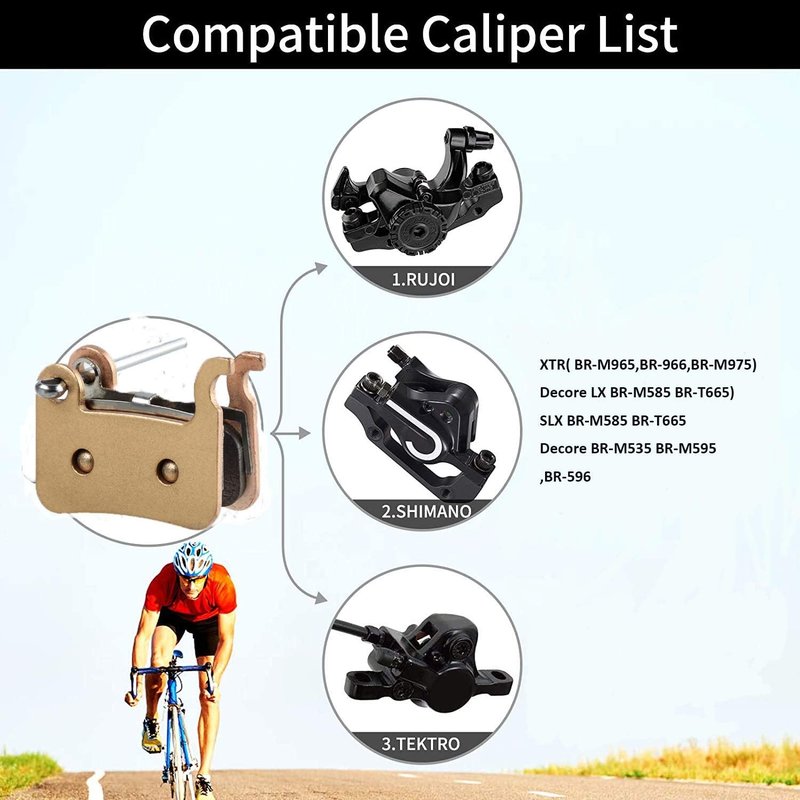 RUJOI Bike Disc Brake Kit, Line Pull Hydraulic Disc Brake Set with Aluminum Oil Pressure Caliper, with 2 Spare Brake Pads for Road Bike, Mountain Bike.
