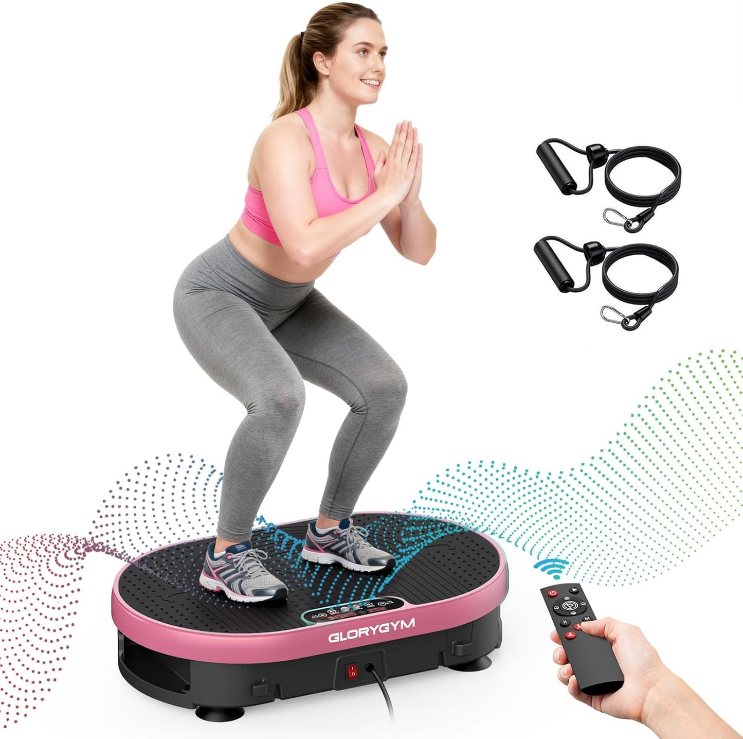 Skiennix Vibration Plate Exercise Machine - 120 Speed Levels, Remote Control, Compact Home Gym