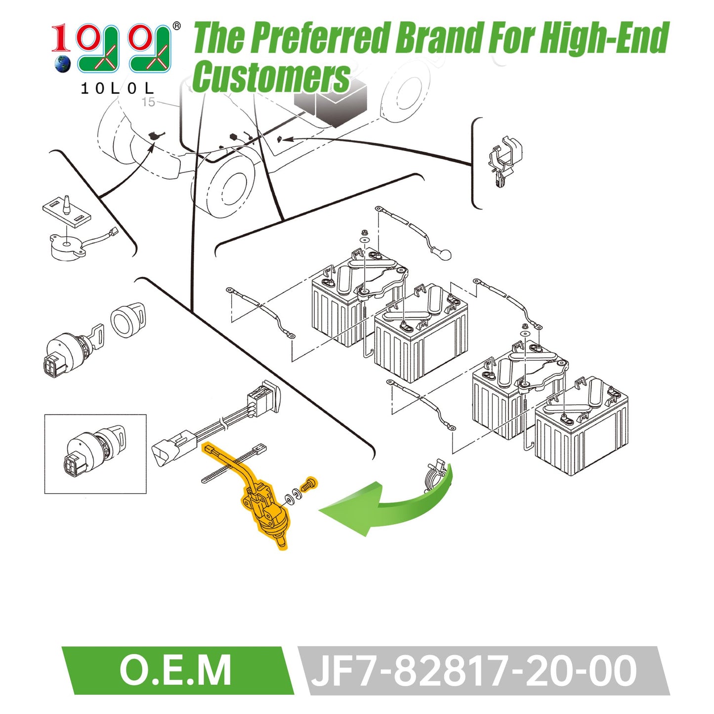10L0L Golf Cart Stop Switch - Replacement Accelerator Micro Switch for Yamaha G14 G16 G19 G20 G21 G22 G29/Drive Gas & Electric Golf Carts - JF7-82817-20-00 Jf7-82817-22