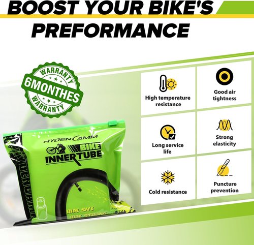 Bike Tube 2-Pack by [Brand Name] - 20/26x2.125 Inner Tubes with 35mm AV Schrader Valve & Tire Levers