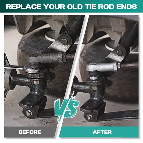 DRIVE UP Club Car Tie Rod Ends, Club Car Precedent Tie Rod End Set Fits for Club Car Precedent 2004-Up and Tempo 2018-Up Gas or Electric Golf Carts, OEM 102022601 102288301
