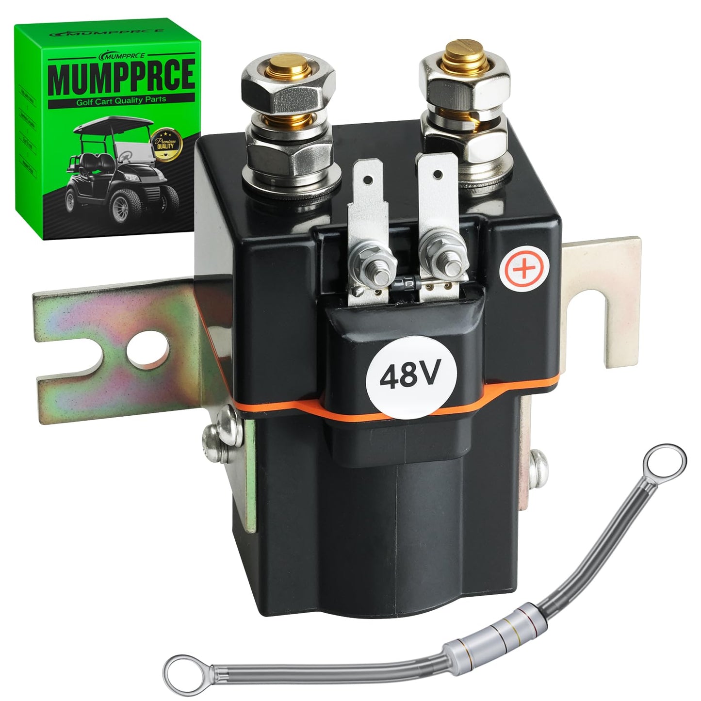 MUMPPRCE 48V Club Car Solenoid with Resistor, 4-Terminal Golf Cart Solenoid Coil for Club Car DS 1995-Up & Precedent 2004-2008 Electric, Replaces OEM 101908701, 102774701, 1014947, SW80-2028P
