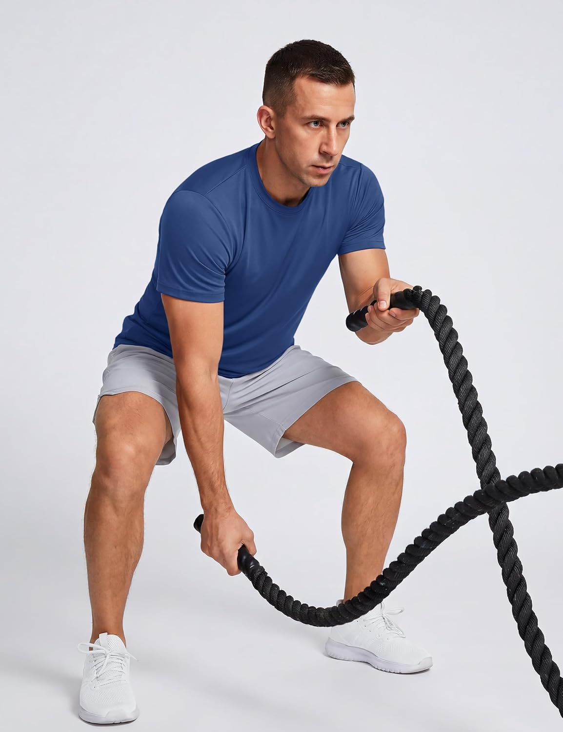 TACVASEN Men's Quick-Dry Athletic T-Shirt - Short Sleeve Gym Tee with Sun Protection